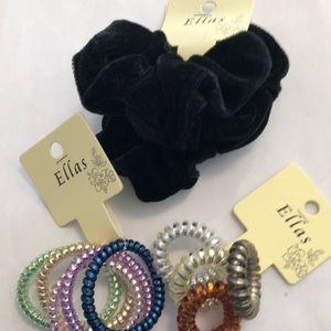 Ellas Hair Ties and Scrunchies 9 pcs